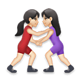 🤼🏻‍♀️ Emoji Mujeres Luchando, Tono De Piel Claro en LG Velvet.