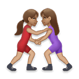 🤼🏽‍♀️ Emoji Mujeres Luchando, Tono De Piel Medio en LG Velvet.