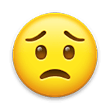 Emoji 😟 Faccina Preoccupata su LG Velvet.