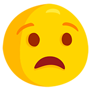Emoji 😧 Faccina Angosciata su Messenger 1.0.