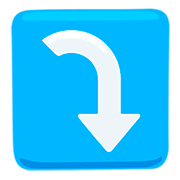 Emoji ⤵️ Freccia Curva In Basso su Messenger 1.0.