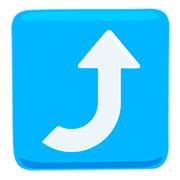 Emoji ⤴️ Freccia Curva In Alto su Messenger 1.0.
