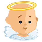 Emoji 👼🏼 Angioletto: Carnagione Abbastanza Chiara su Messenger 1.0.