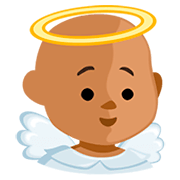 👼🏽 Emoji Bebé ángel: Tono De Piel Medio en Messenger 1.0.