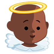 Emoji 👼🏿 Angioletto: Carnagione Scura su Messenger 1.0.