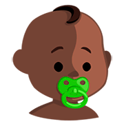 👶🏿 Emoji Bebé: Tono De Piel Oscuro en Messenger 1.0.