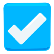 Emoji ☑️ Riquadro Con Spunta su Messenger 1.0.