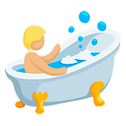 🛀🏼 Emoji Pessoa Tomando Banho: Pele Morena Clara na Messenger 1.0.
