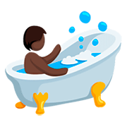 🛀🏿 Emoji Pessoa Tomando Banho: Pele Escura na Messenger 1.0.