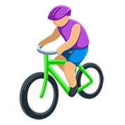 Emoji 🚴🏼 Ciclista: Carnagione Abbastanza Chiara su Messenger 1.0.