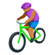 Émoji 🚴🏽 Cycliste : Peau Légèrement Mate sur Messenger 1.0.