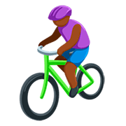 🚴🏾 Emoji Persona En Bicicleta: Tono De Piel Oscuro Medio en Messenger 1.0.