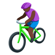 Emoji 🚴🏿 Ciclista: Carnagione Scura su Messenger 1.0.