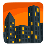 Emoji 🌆 Città Al Tramonto su Messenger 1.0.
