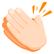 Emoji 👏🏻 Mani Che Applaudono: Carnagione Chiara su Messenger 1.0.