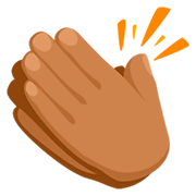 Emoji 👏🏽 Mani Che Applaudono: Carnagione Olivastra su Messenger 1.0.