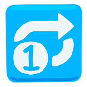 Emoji 🔂 Pulsante Di Ripetizione Della Riproduzione Di Una Traccia su Messenger 1.0.