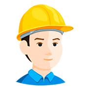 👷🏻 Emoji Trabalhador De Construção Civil: Pele Clara na Messenger 1.0.