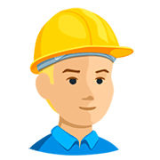 👷🏼 Emoji Bauarbeiter(in): mittelhelle Hautfarbe Messenger 1.0.