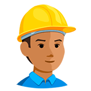👷🏽 Emoji Trabalhador De Construção Civil: Pele Morena na Messenger 1.0.