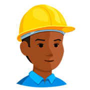 👷🏾 Emoji Trabalhador De Construção Civil: Pele Morena Escura na Messenger 1.0.