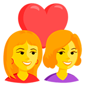 Émoji 👩‍❤️‍👩 Couple Avec Cœur : Femme Et Femme sur Messenger 1.0.
