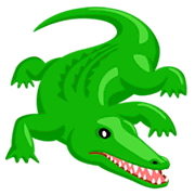 Émoji 🐊 Crocodile sur Messenger 1.0.