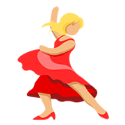 Émoji 💃🏼 Danseuse : Peau Moyennement Claire sur Messenger 1.0.