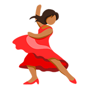 Émoji 💃🏽 Danseuse : Peau Légèrement Mate sur Messenger 1.0.