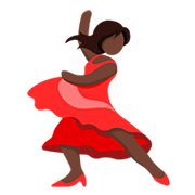 💃🏿 Emoji Mulher Dançando: Pele Escura na Messenger 1.0.