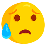 😥 Emoji Rosto Triste, Mas Aliviado na Messenger 1.0.