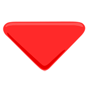 Emoji 🔻 Triangolo Rosso Con Punta Verso Il Basso su Messenger 1.0.