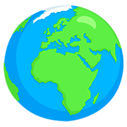 Emoji 🌍 Europa E Africa su Messenger 1.0.