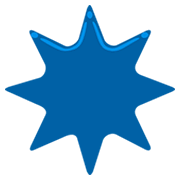 Emoji ✴️ Stella Stilizzata su Messenger 1.0.