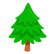 Emoji 🌲 Albero Sempreverde su Messenger 1.0.