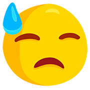 Emoji 😓 Faccina Sudata su Messenger 1.0.