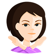 Emoji 🙅🏻 Persona Che Fa Segno Di No: Carnagione Chiara su Messenger 1.0.