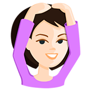 Emoji 🙆🏻 Persona Con Gesto OK: Carnagione Chiara su Messenger 1.0.