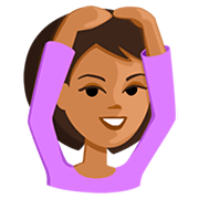 🙆🏽 Emoji Persona Haciendo El Gesto De «de Acuerdo»: Tono De Piel Medio en Messenger 1.0.