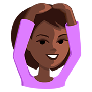 🙆🏿 Emoji Pessoa Fazendo Gesto De «OK»: Pele Escura na Messenger 1.0.