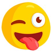 Emoji 😜 Faccina Che Fa L’occhiolino E Mostra La Lingua su Messenger 1.0.