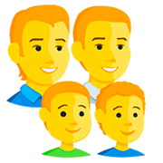 Emoji 👨‍👨‍👦‍👦 Famiglia: Uomo, Uomo, Bambino E Bambino su Messenger 1.0.
