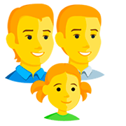 Emoji 👨‍👨‍👧 Famiglia: Uomo, Uomo E Bambina su Messenger 1.0.