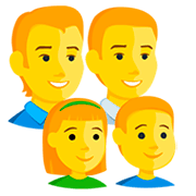 👨‍👨‍👧‍👦 Emoji Familia: Hombre, Hombre, Niña, Niño en Messenger 1.0.