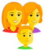 Emoji 👩‍👩‍👦 Famiglia: Donna, Donna E Bambino su Messenger 1.0.