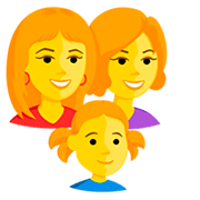 Emoji 👩‍👩‍👧 Famiglia: Donna, Donna E Bambina su Messenger 1.0.
