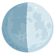 Emoji 🌓 Primo Quarto Di Luna su Messenger 1.0.