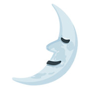 🌛 Emoji Luna De Cuarto Creciente Con Cara en Messenger 1.0.