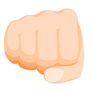 Emoji 👊🏻 Pugno Chiuso: Carnagione Chiara su Messenger 1.0.