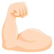 Émoji 💪🏻 Biceps Contracté : Peau Claire sur Messenger 1.0.